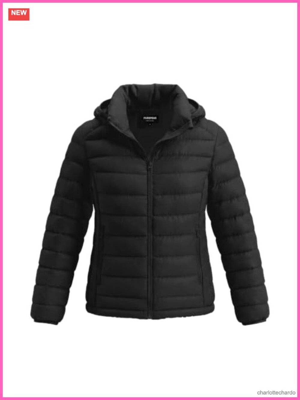 Women's Lightweight Packable Puffer Jacket Detachable Hood Quilted Hiking